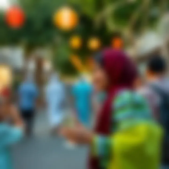 Vibrant Lifestyle in Al Ghadeer Vibrant lifestyle scenes in Al Ghadeer, showing community events