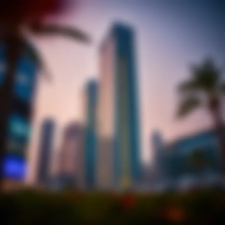 Overview of Al Saqr Business Tower's strategic location in Dubai’s commercial district