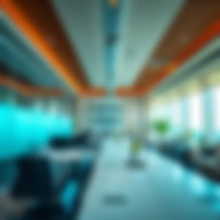 Interior office space within Al Shafar Tower highlighting modern work environments