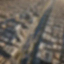 Aerial view of Al Sufouh Road showcasing urban development