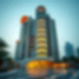 Architectural details of Ali Moosa Tower 1 showcasing unique design elements