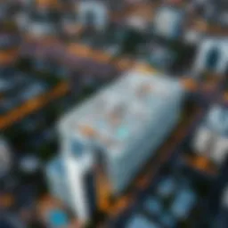 Stunning aerial view of Amber Studio City showcasing its modern architecture