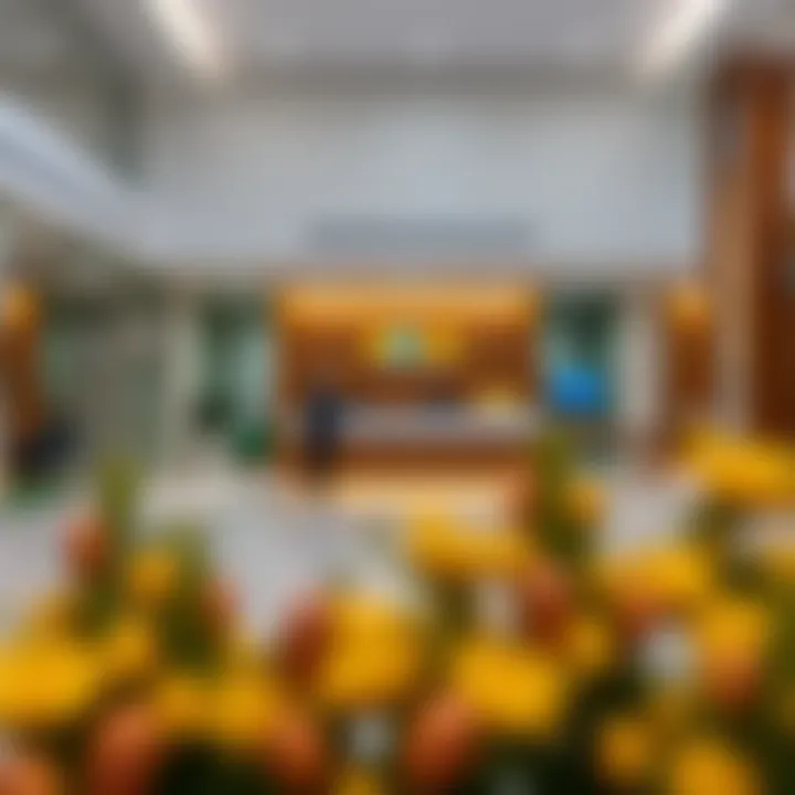 Professional Banking Environment A serene banking environment reflecting professionalism and service