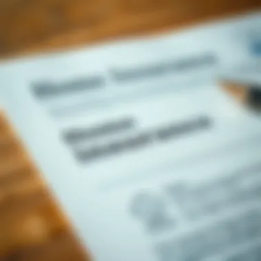 A close-up of a home insurance policy document