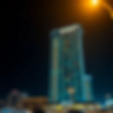 Binary by Omniyat at Night Night view of the Binary building illuminated