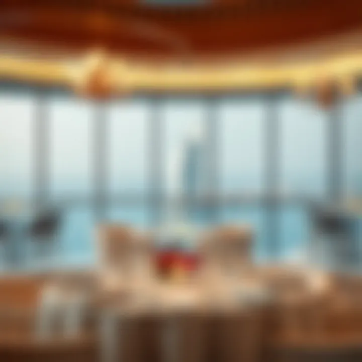 Exquisite dining experience at Burj Al Arab with elegant table setting