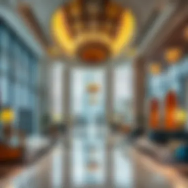 Lavish interior lobby of Burj Al Arab showcasing opulence