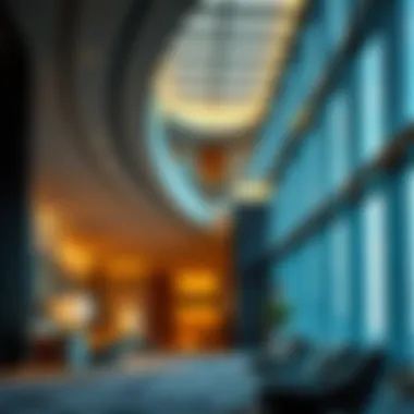 Luxury Architectural Elements Architectural features of Burj Khalifa's corporate suites emphasizing luxury.