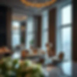 Interior design of a luxurious apartment in Burj Khalifa