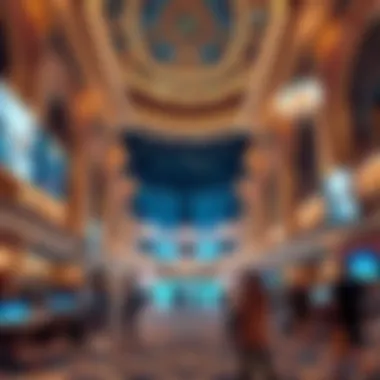 Entertainment and Excitement at Caesars Palace Dubai An impressive view of the entertainment venue at Caesars Palace Dubai, bustling with excitement