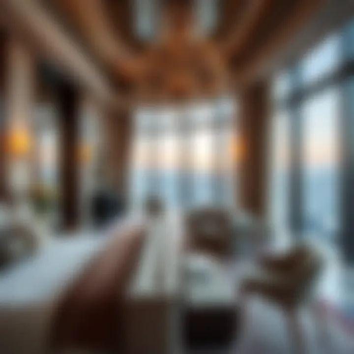 Luxurious Accommodations at Caesars Palace Dubai A luxurious suite in Caesars Palace Dubai, featuring opulent decor and stunning views