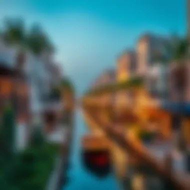 Vibrant neighborhood surrounding Casa Canal Dubai