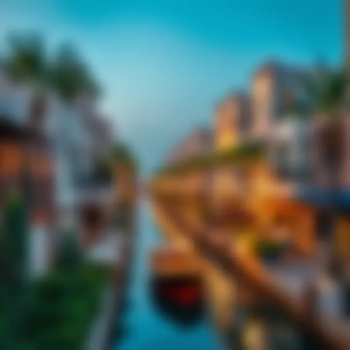 Vibrant neighborhood surrounding Casa Canal Dubai