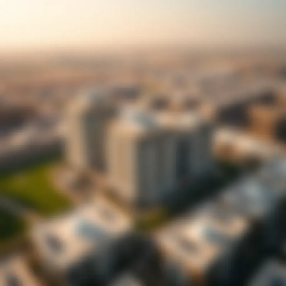 Aerial view of Centrepoint Al Zahia showcasing its architectural design.