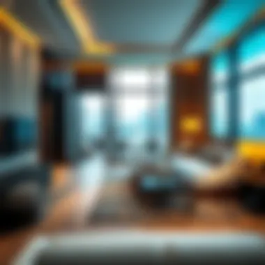 Luxurious Hotel Room in Dubai Luxurious hotel room showcasing modern design