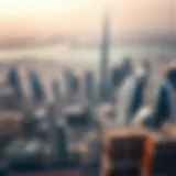 Aerial view of Dubai skyline showcasing modern architecture