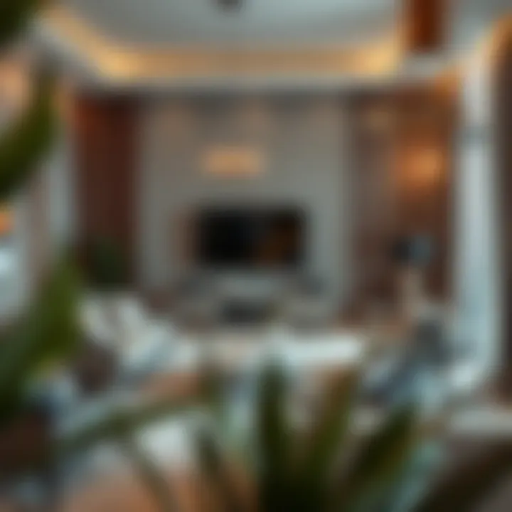 Cozy living room interior in a Dubai apartment