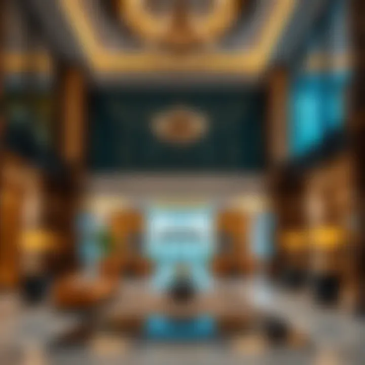 Lobby Design and Features Luxurious lobby interior of Al Safeena Building