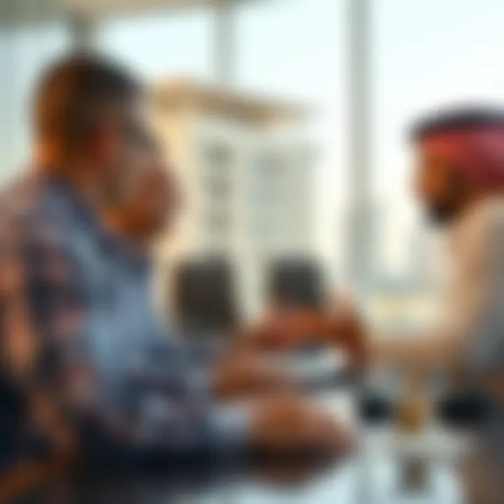 Investors discussing property investment strategies