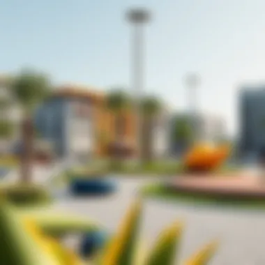 Community amenities including parks and leisure spaces