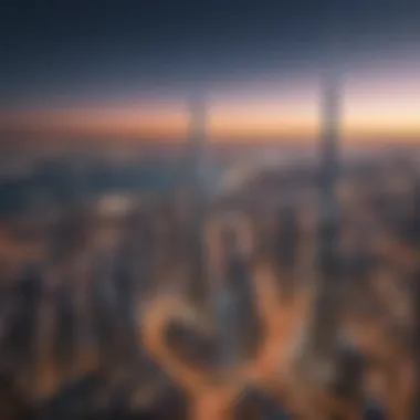 Cultural Impact of Dubai's Iconic Towers Panoramic view showcasing the cultural significance of the towers