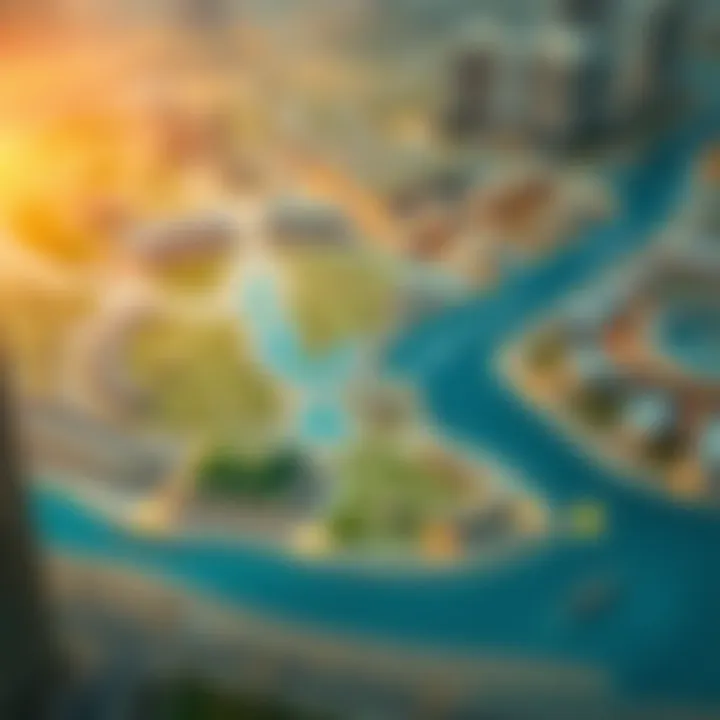 Map highlighting the strategic location of Damac Hills II within Dubai