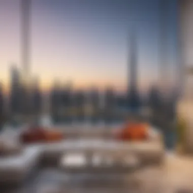 Dubai's Iconic Skyline and Luxury Living Stunning skyline view of Dubai showcasing luxury residences