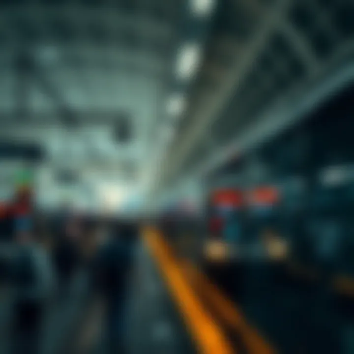 The Pulse of Urban Transit A busy Dubai Metro station during peak hours