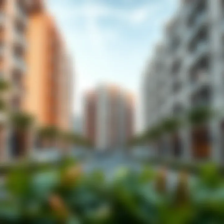 Modern residential buildings in Al Jaddaf