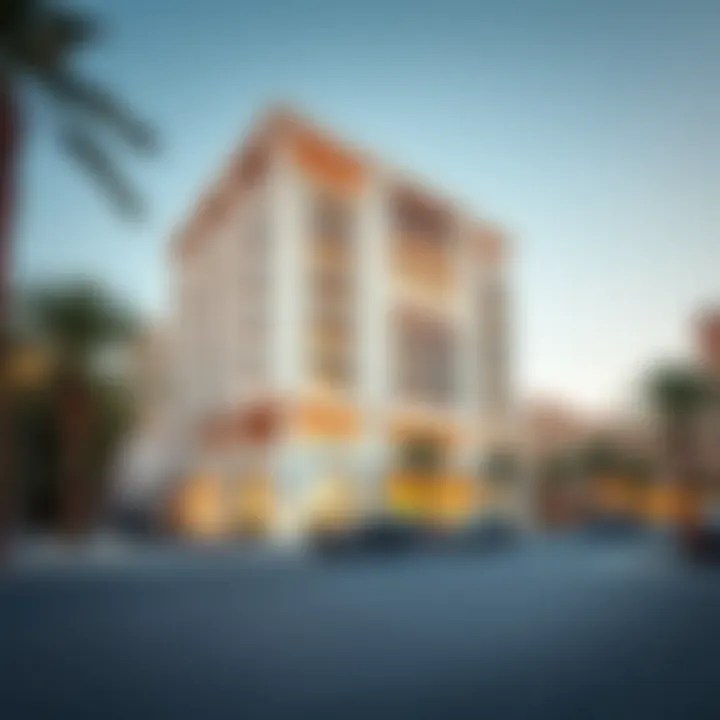 Luxurious residential building on Al Manara Street highlighting investment potential