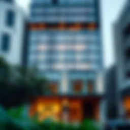 Stunning architectural façade of Ansam Building