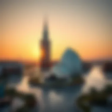 Iconic landmarks in Arjan Dubai