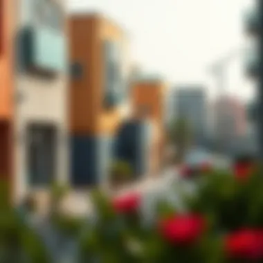 Vibrant neighborhood scene close to Mall of the Emirates