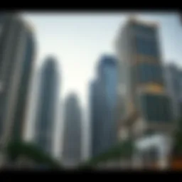 Luxurious high-rise buildings in Dubai