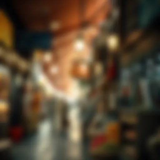 Vibrant souk showcasing traditional goods
