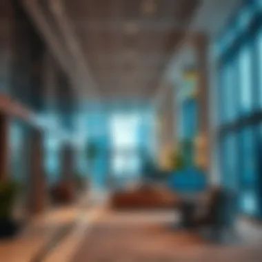 Modern office interiors signifying corporate culture