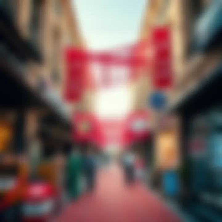 Diverse retail opportunities highlighted in a bustling marketplace