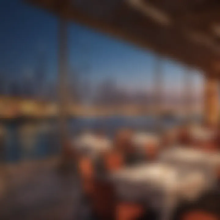 A stunning view of Dubai Creek Harbor showcasing its vibrant dining scene.