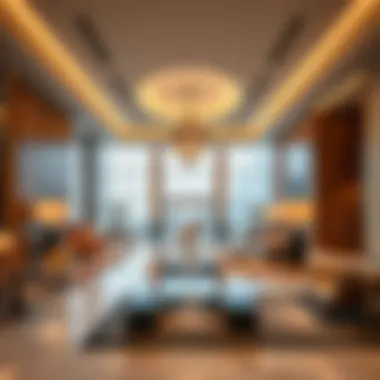 Elegant Interiors: The Lobby of Merano Tower Luxurious lobby area of Merano Tower highlighting modern interior design