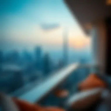 Skyline Splendor: Views from Merano Tower Breathtaking skyline view from the balcony of a Merano Tower residence