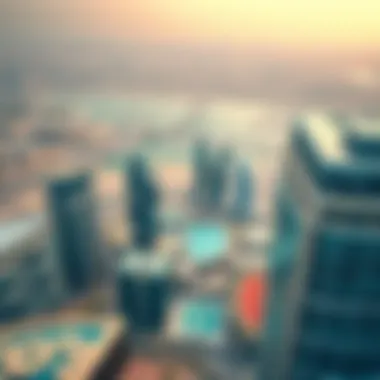 Dubai's Architectural Marvels Aerial view of Dubai's skyline showcasing modern architecture