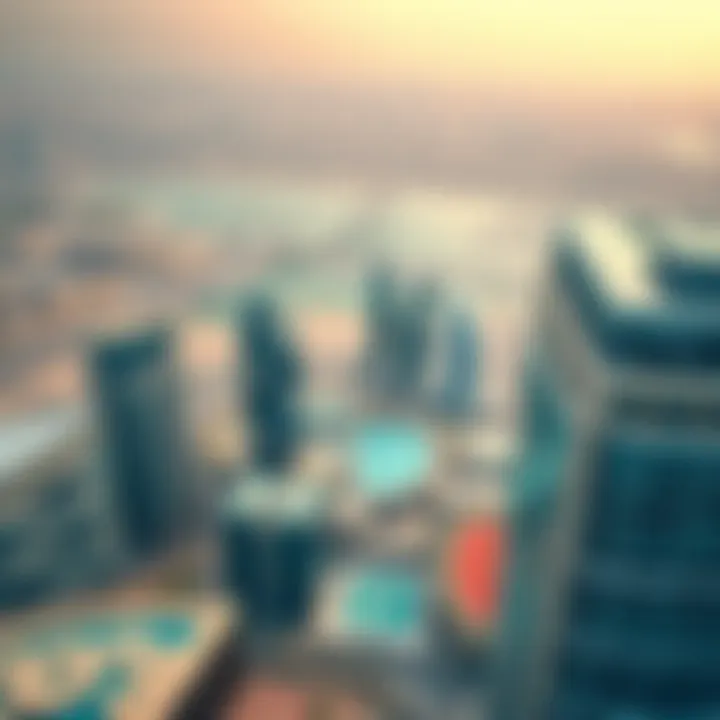 Dubai's Architectural Marvels Aerial view of Dubai's skyline showcasing modern architecture
