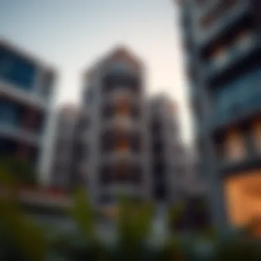Architectural Details of DubaiLand Residence Architectural details of the DubaiLand Residence buildings highlighting modern design