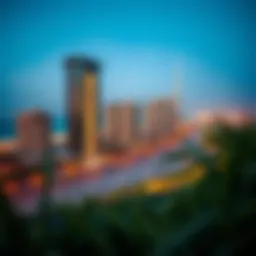 A panoramic view of Emaar Beachfront Seapoint showcasing the stunning skyline and beach access