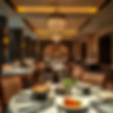 Elegant dining area within the Fairmont Hotel featuring gourmet cuisine