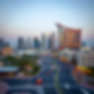 Stunning Skyline of Fairmont Hotel Panoramic view of the Fairmont Hotel's skyline from Sheikh Zayed Road