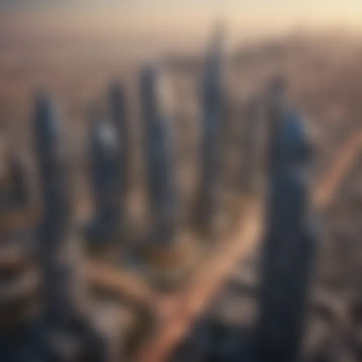 Aerial view of Hive JLT showcasing its strategic location within Dubai's skyline