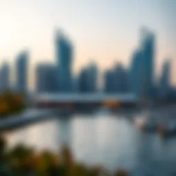 Breathtaking waterfront view of Marina Walk showcasing dynamic skyline
