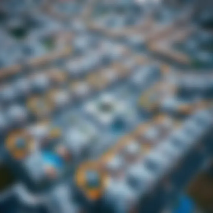 Aerial view of the residential layout in District One