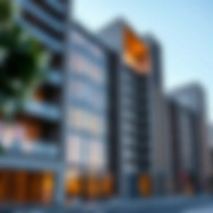 Architectural Elegance of Mr. C Residences A breathtaking view of the architectural facade of Mr. C Residences Jumeirah.